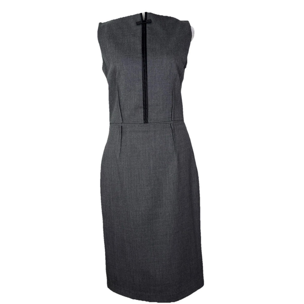 Viktor & Rolf Bow Neck Sheath Dress Italy Size 40 US 4 Wool Blend Career Office